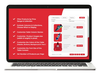 tablular web banner